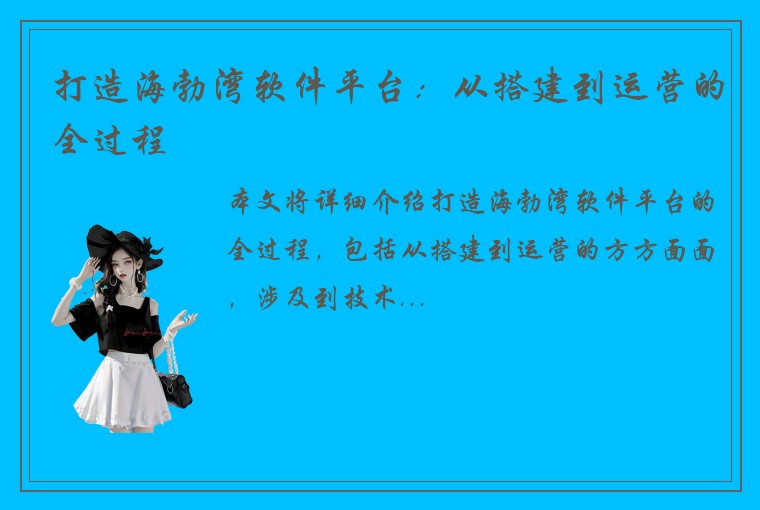 打造海勃湾软件平台：从搭建到运营的全过程